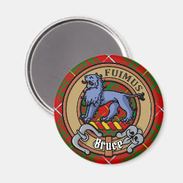 Klan Bruce Vapensköld över Tartan Magnet