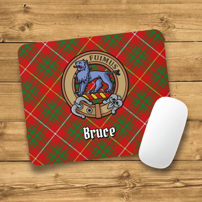 Klan Bruce Vapensköld över Tartan Musmatta (Skapare uppladdad)