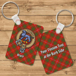 Klan Bruce Vapensköld över Tartan Nyckelring