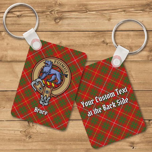 Klan Bruce Vapensköld över Tartan Nyckelring (Skapare uppladdad)