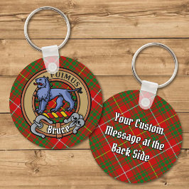 Klan Bruce Vapensköld över Tartan Nyckelring