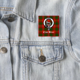 Klan Bruce Vapensköld Tartan Anpassningsbar Knapp