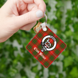 Klan Bruce Vapensköld Tartan Anpassningsbar Nyckelring
