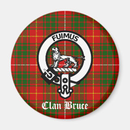 Klan Bruce Vapensköld Tartan Magnet
