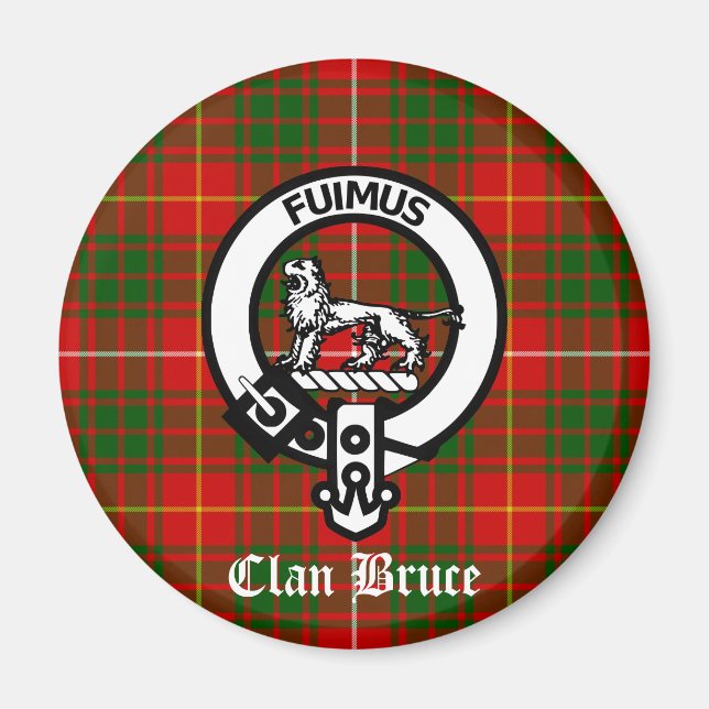 Klan Bruce Vapensköld Tartan Magnet (Framsidan)