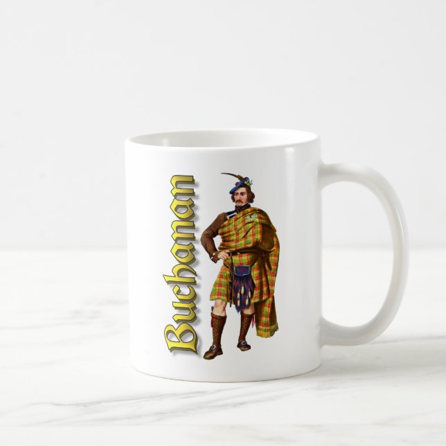 Klan Buchanan gammala Skottland Kaffemugg (Höger)