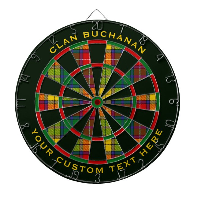 Klan Buchanan Tartan Darttavla (Framsidan)