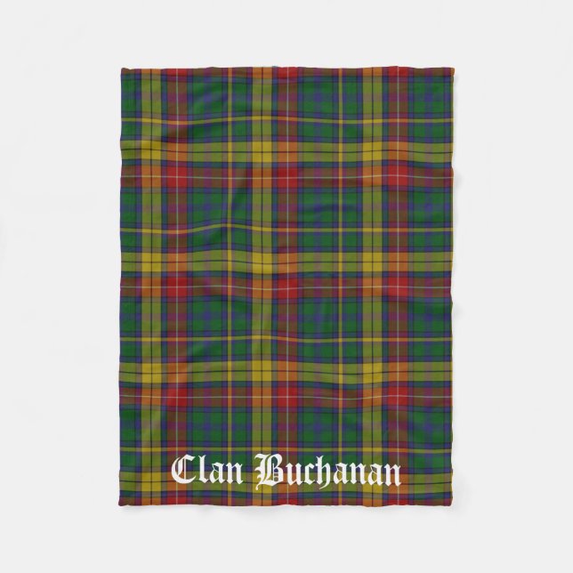Klan Buchanan Tartan Fleece Blanket (Framsidan)