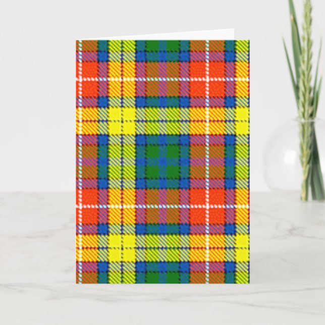 Klan Buchanan Tartan Kort (Framsida)