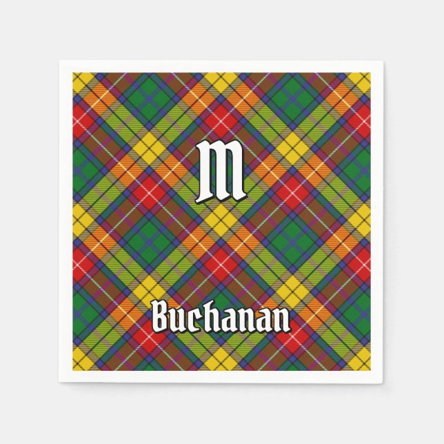Klan Buchanan Tartan Pappersservett (Framsidan)