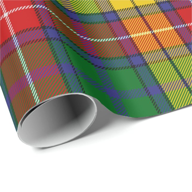 Klan Buchanan Tartan Presentpapper (Rullad Hörn)