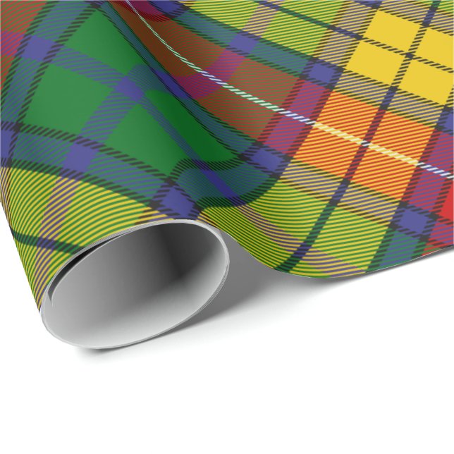 Klan Buchanan Tartan Rotated Wrapping Papper Presentpapper (Rullad Hörn)