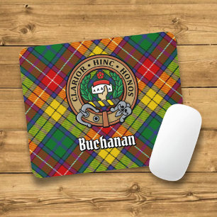 Klan Buchanan Vapensköld över Tartan Musmatta