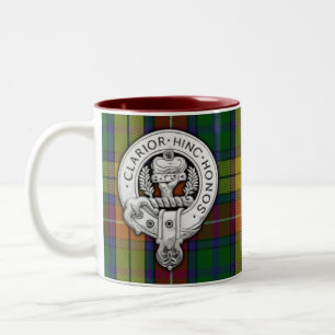 Klan Buchanan Vapensköld & Tartan Två-Tonad Mugg