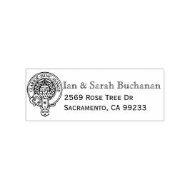 Klan Buchanan Vapensköld Wood Adress Stämpel