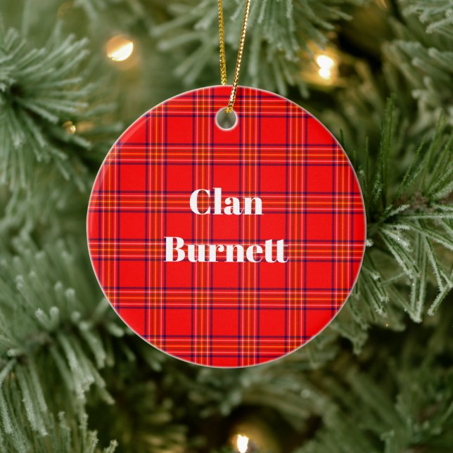 Klan Burnett Modern Tartan Julgransprydnad Keramik (Träd)