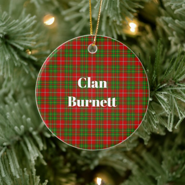 Klan Burnett Tartan Julgransprydnad Keramik (Träd)