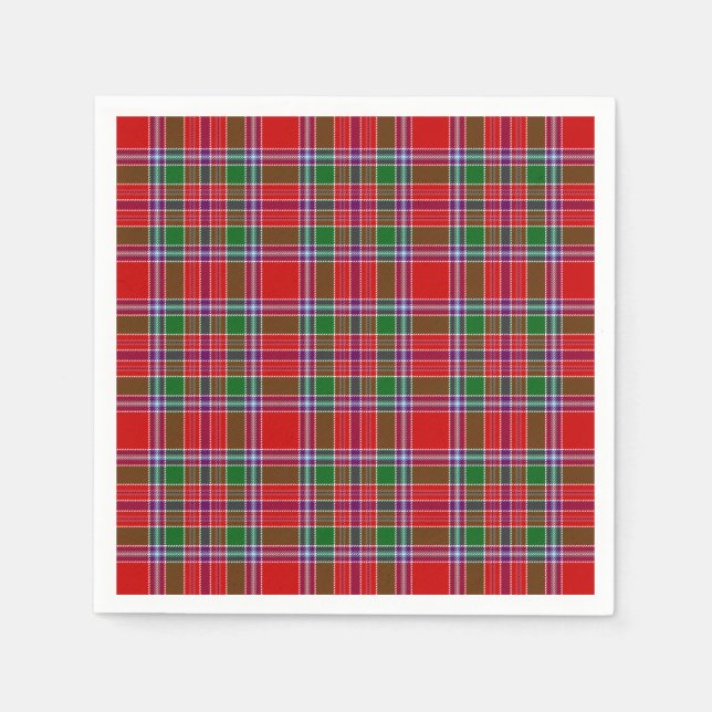 Klan Burrell Tartan Pappersservett (Framsidan)