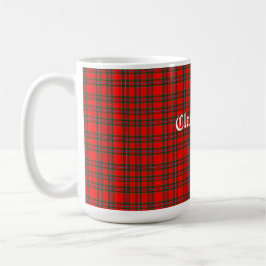 Klan Butter Tartan och Anpassningsbar Text Kaffemugg