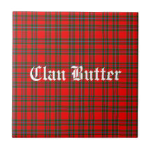 Klan Butter Tartan och Anpassningsbar Text