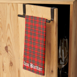 Klan Butter Tartan Personlig Kökshandduk