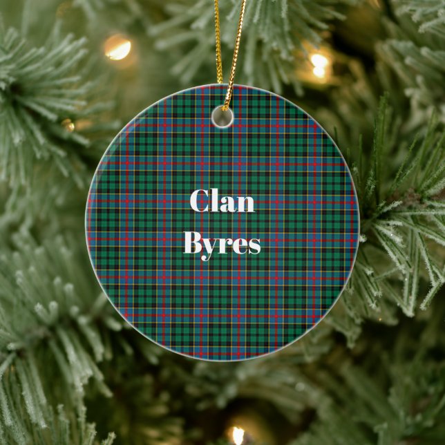 Klan Byres Tartan Julgransprydnad Keramik (Träd)