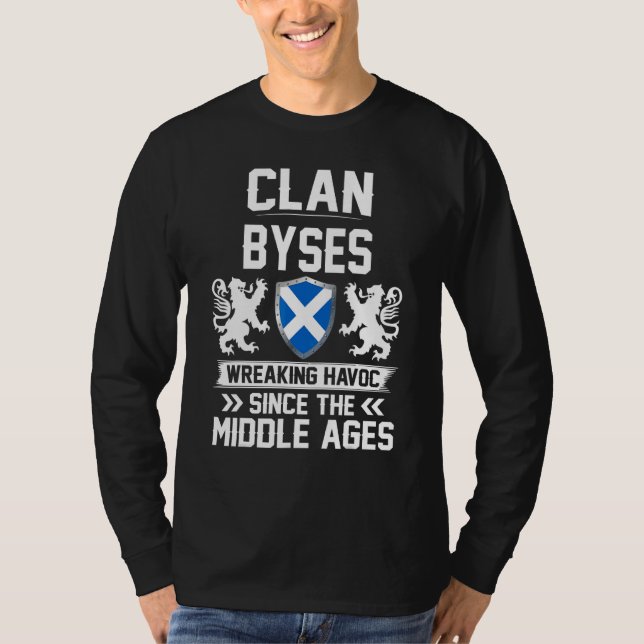 Klan Byses Scottish Family Klan Scotland Wreaking T Shirt (Framsida)