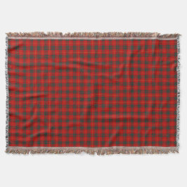 Klan Cameron Bright Red Tartan Filt