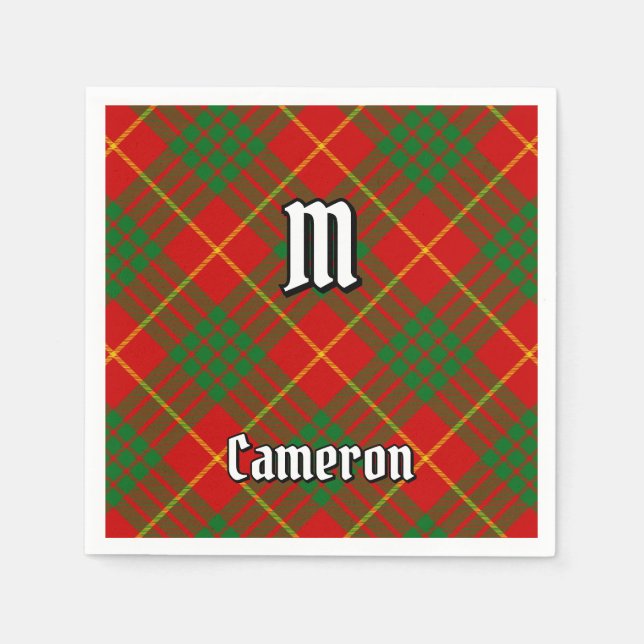 Klan Cameron Tartan Pappersservett (Framsidan)
