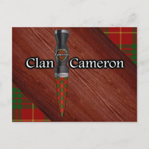 Klan Cameron Tartan Sgian Dubh Blade Vykort