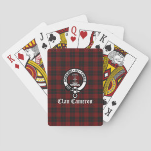 Klan Cameron Vapensköld Badge & Tartan Casinokort