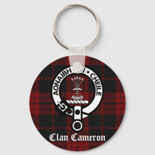 Klan Cameron Vapensköld och Tartan Nyckelring