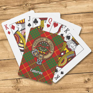 Klan Cameron Vapensköld över Tartan Casinokort