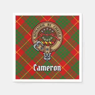 Klan Cameron Vapensköld över Tartan Pappersservett