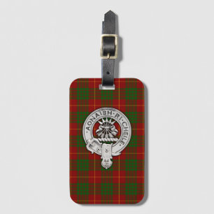 Klan Cameron Vapensköld & Tartan Bagagebricka