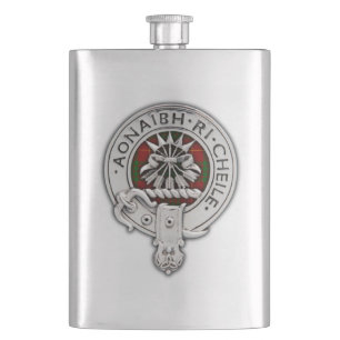 Klan Cameron Vapensköld & Tartan Fickplunta