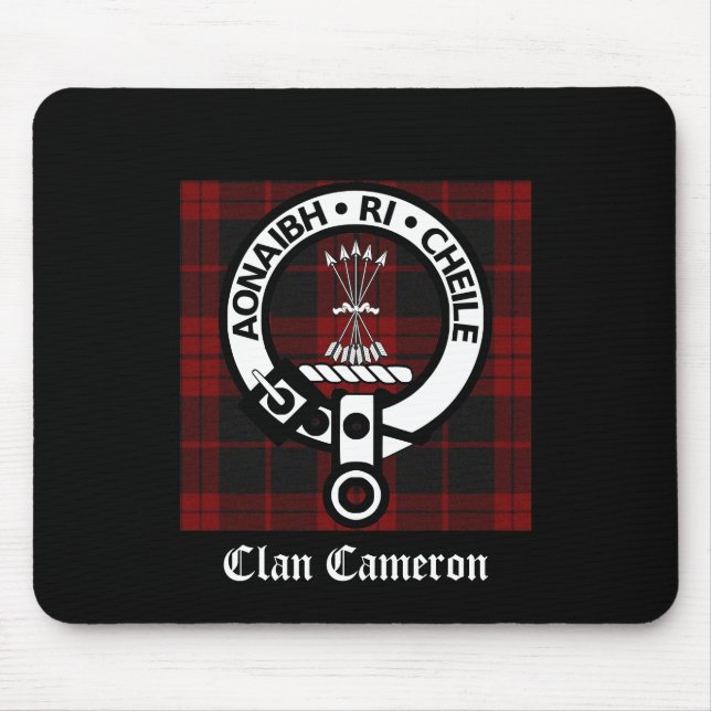 Klan Cameron Vapensköld & Tartan Musmatta (Framsidan)