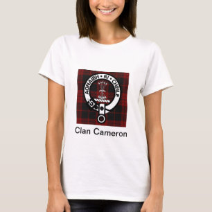 Klan Cameron Vapensköld & Tartan Tee Shirt