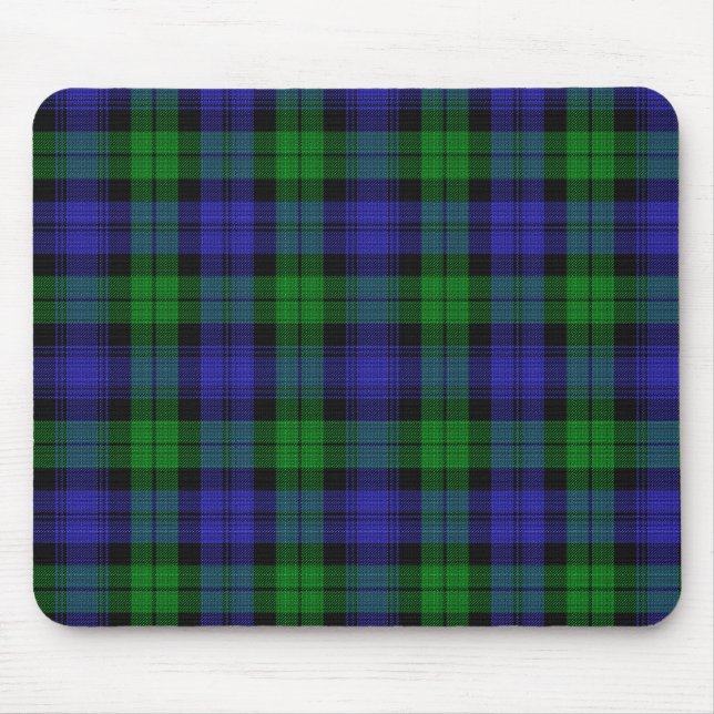 Klan Campbell Black Watch Scottish Tartan Musmatta (Framsidan)