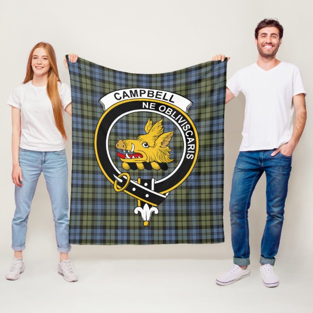 Klan Campbell Faded Tartan Play Fleecefilt (På plats)
