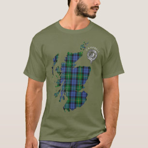Klan Campbell Loudoun Tartan Karta & Vapensköld T Shirt