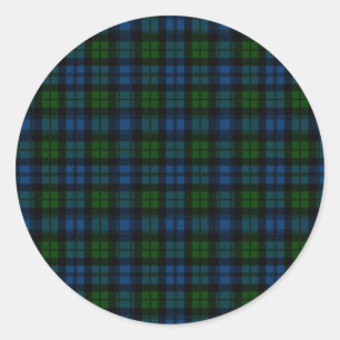 Klan Campbell Military Tartan Runt Klistermärke