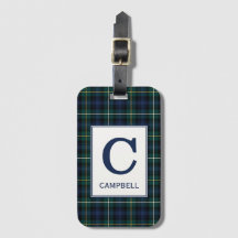 Klan Campbell of Argyll Tartan Monogrammed