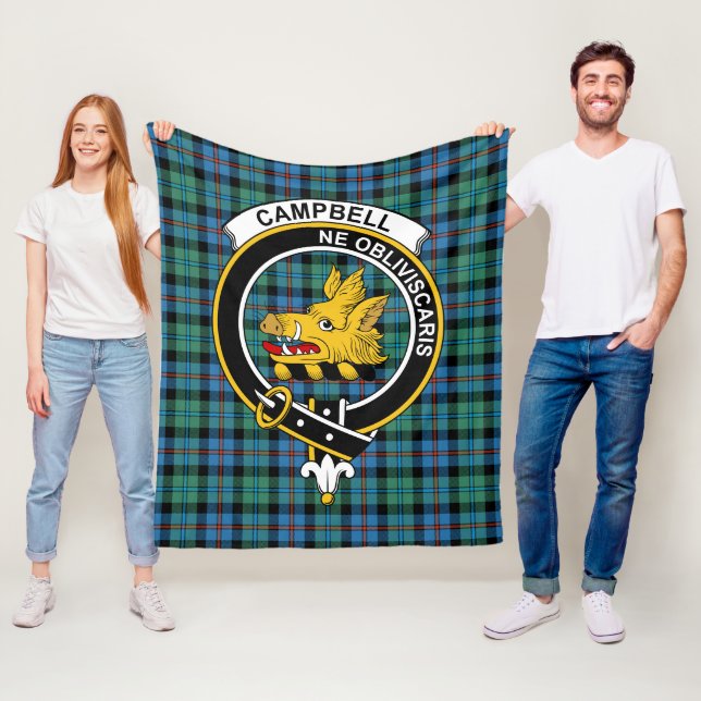 Klan Campbell of Cawdor Ancient Tartan Play Fleecefilt (På plats)
