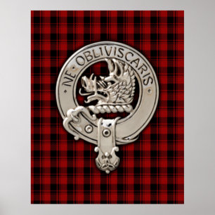 Klan Campbell Vapensköld & Armaddie Tartan Poster