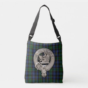 Klan Campbell Vapensköld & Breadalbane Tartan Axelväska