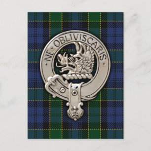Klan Campbell Vapensköld & Breadalbane Tartan Vykort