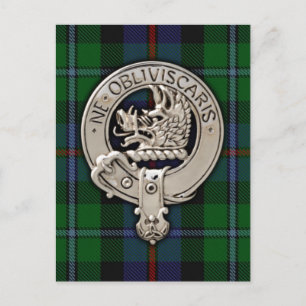 Klan Campbell Vapensköld & Cawdor Tartan Vykort