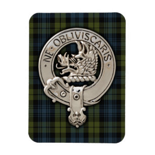 Klan Campbell Vapensköld & Tartan Magnet