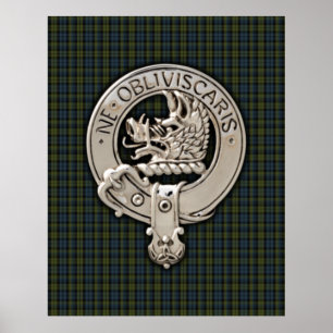 Klan Campbell Vapensköld & Tartan Poster